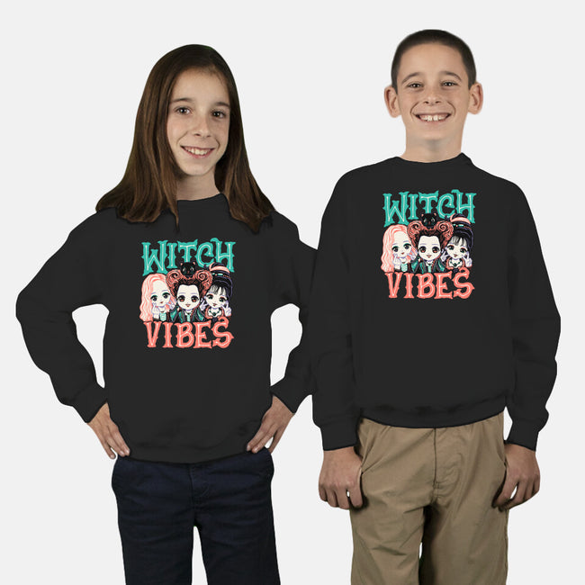 Cute Witch Vibes-youth crew neck sweatshirt-momma_gorilla