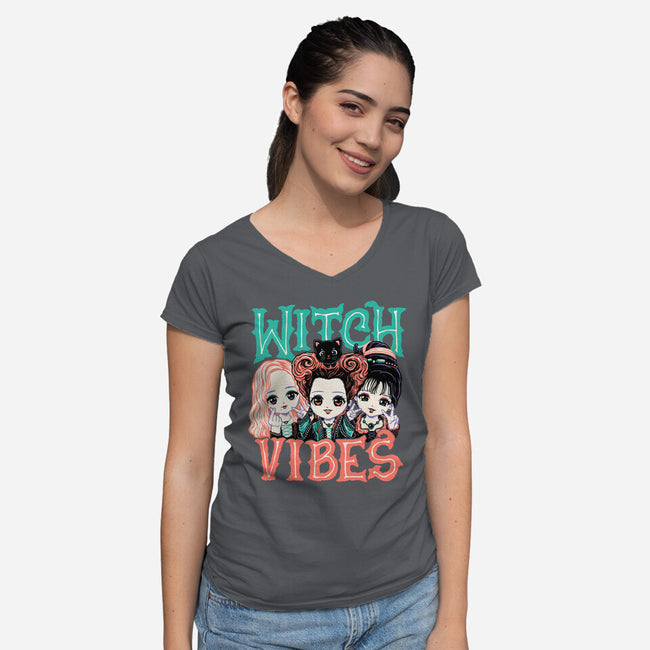 Cute Witch Vibes-womens v-neck tee-momma_gorilla