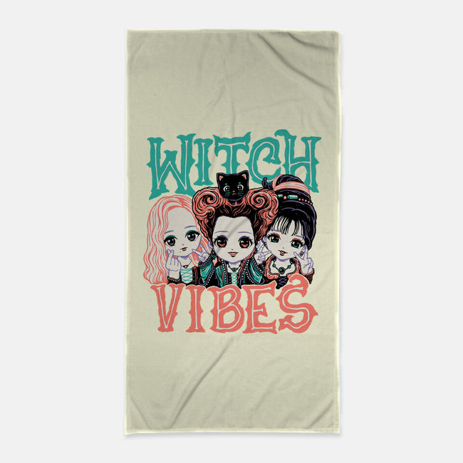 Cute Witch Vibes-none beach towel-momma_gorilla