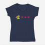 Pac-Zombie-womens v-neck tee-goodidearyan