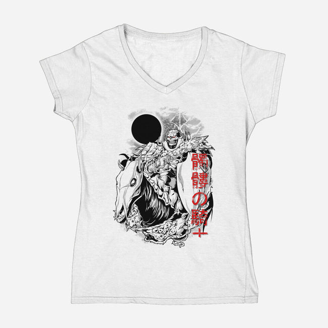 The Legendary Knight-womens v-neck tee-Guilherme magno de oliveira