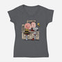 The Runaway Beagle-womens v-neck tee-zascanauta