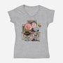 The Runaway Beagle-womens v-neck tee-zascanauta