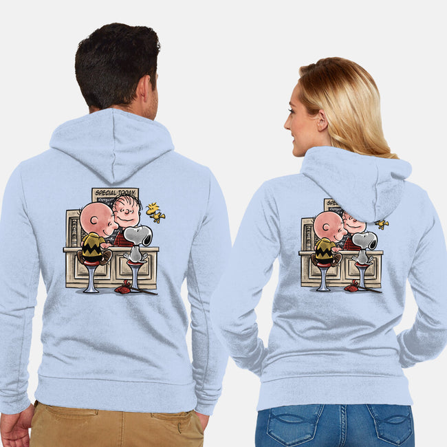 The Runaway Beagle-unisex zip-up sweatshirt-zascanauta