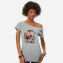 The Runaway Beagle-womens off shoulder tee-zascanauta