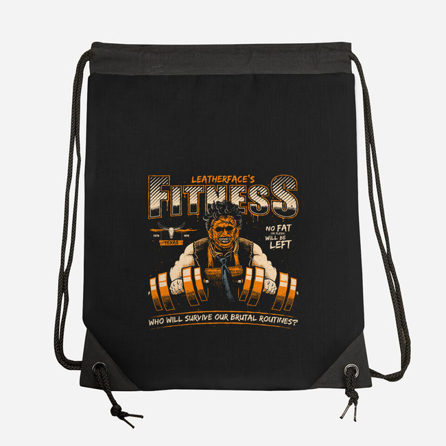Leatherface's Fitness-none drawstring bag-teesgeex
