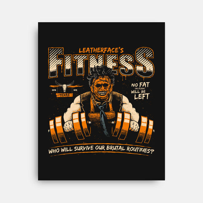 Leatherface's Fitness-none stretched canvas-teesgeex