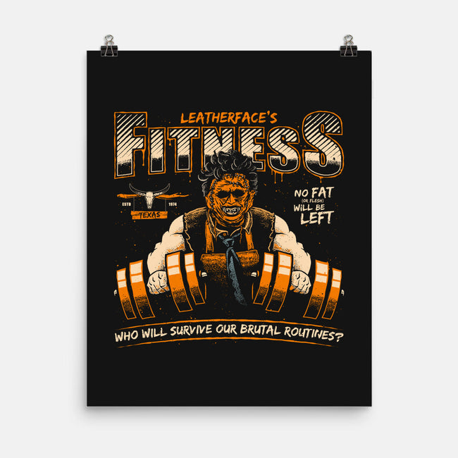 Leatherface's Fitness-none matte poster-teesgeex