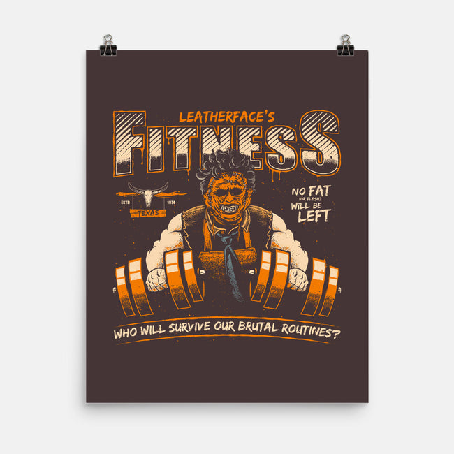 Leatherface's Fitness-none matte poster-teesgeex