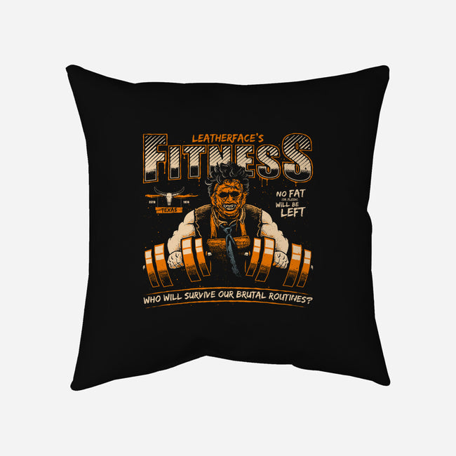 Leatherface's Fitness-none removable cover throw pillow-teesgeex