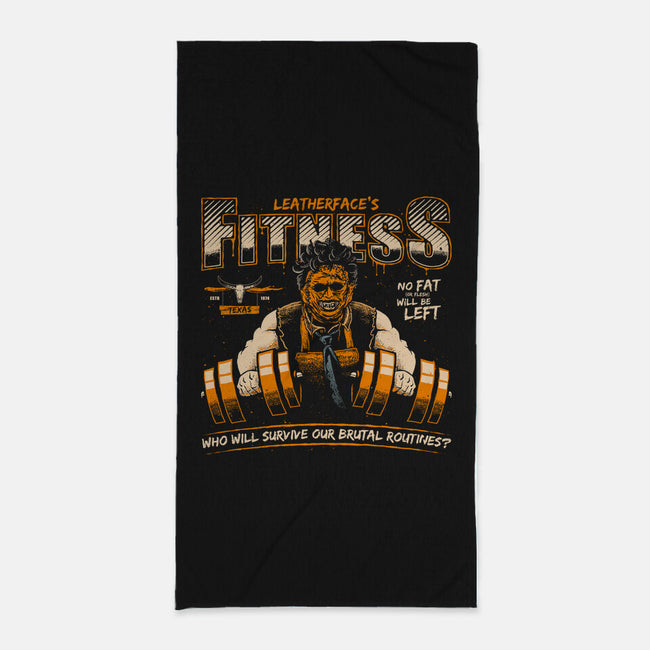 Leatherface's Fitness-none beach towel-teesgeex
