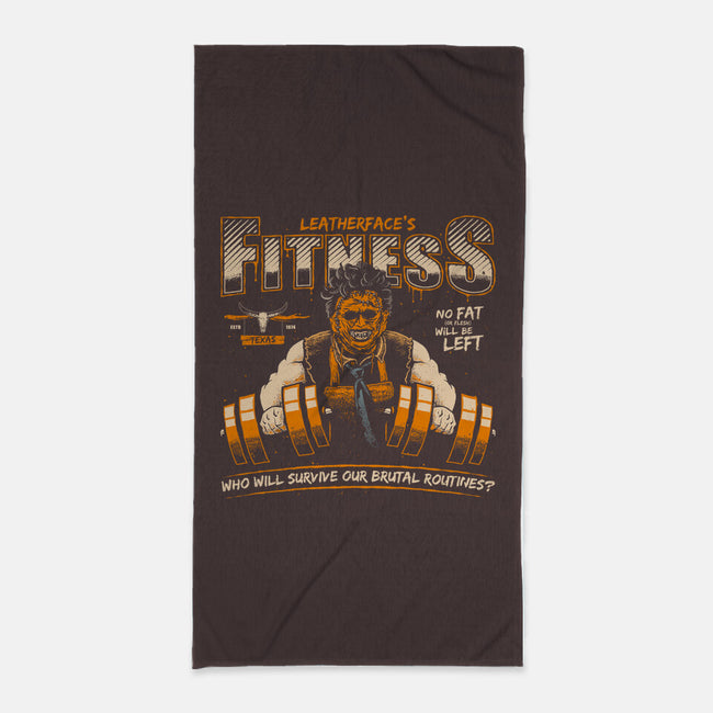 Leatherface's Fitness-none beach towel-teesgeex