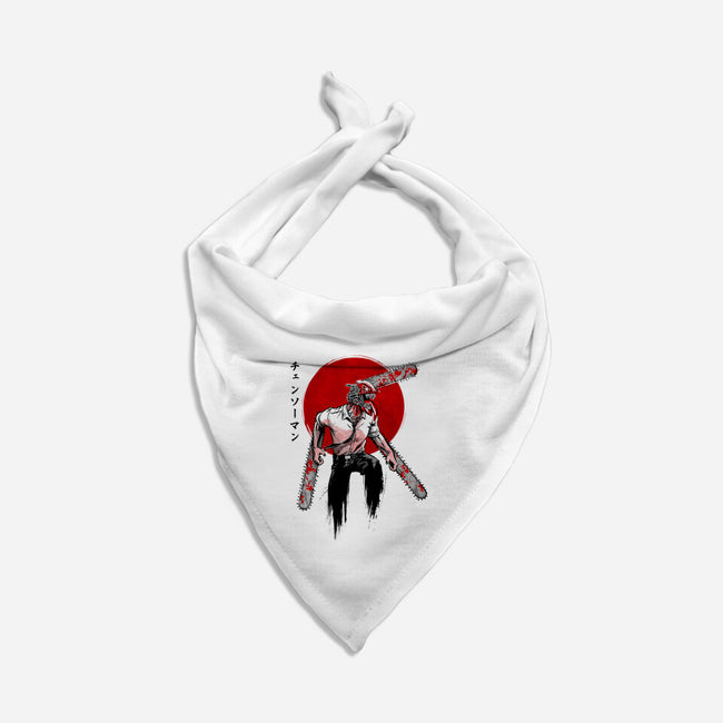 Red Sun Chainsaw-cat bandana pet collar-ddjvigo