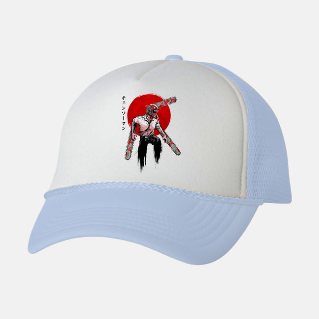 Red Sun Chainsaw-unisex trucker hat-ddjvigo