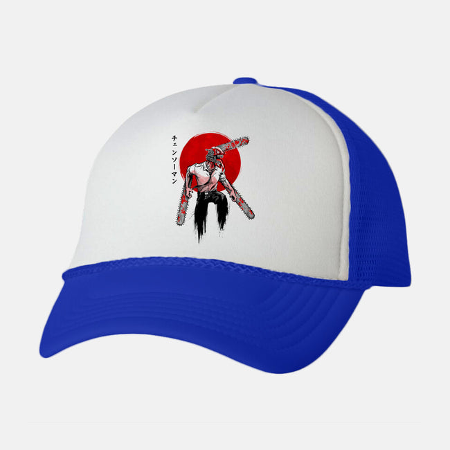 Red Sun Chainsaw-unisex trucker hat-ddjvigo