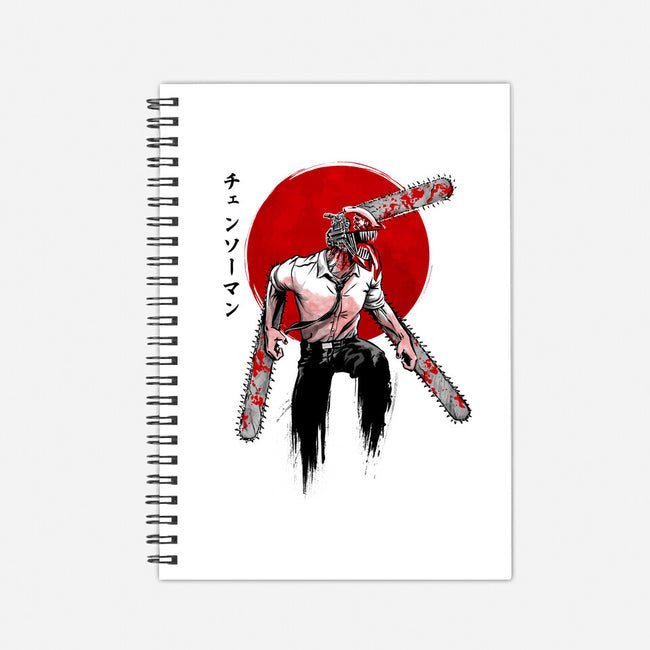Red Sun Chainsaw-none dot grid notebook-ddjvigo