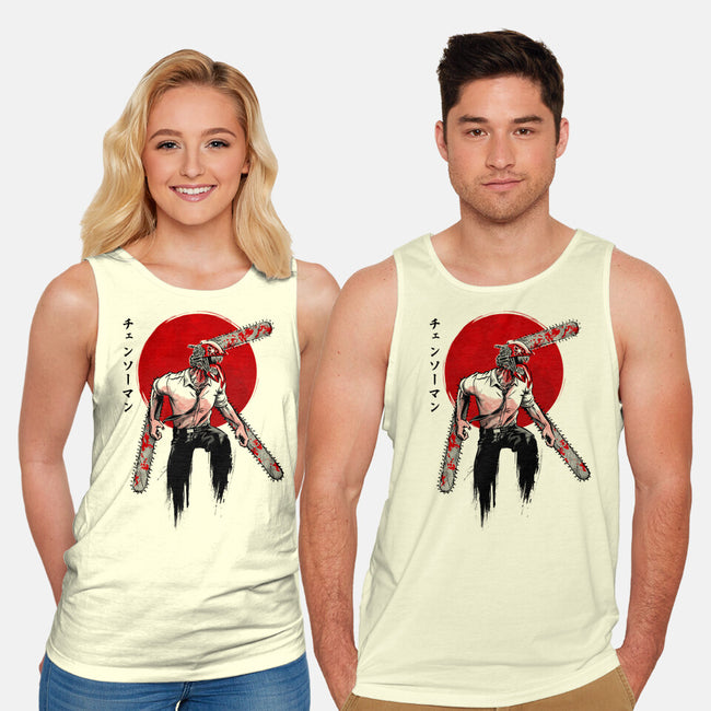 Red Sun Chainsaw-unisex basic tank-ddjvigo