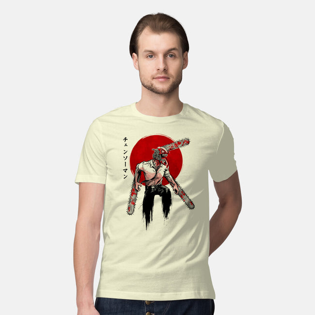 Red Sun Chainsaw-mens premium tee-ddjvigo