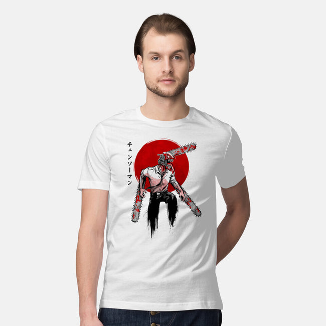 Red Sun Chainsaw-mens premium tee-ddjvigo