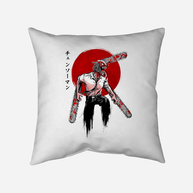 Red Sun Chainsaw-none removable cover w insert throw pillow-ddjvigo