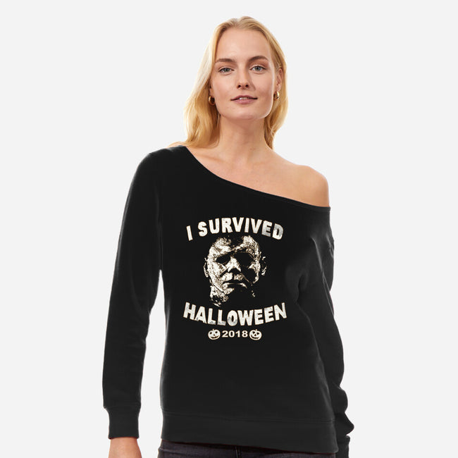 Halloween Survivor-womens off shoulder sweatshirt-illproxy