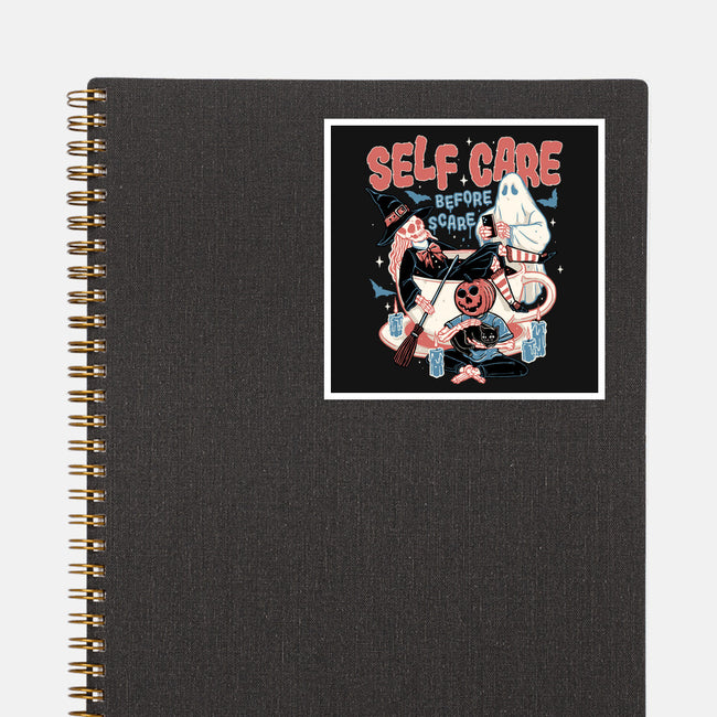 Self Care Scare Club-none glossy sticker-momma_gorilla
