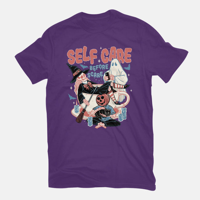 Self Care Scare Club-womens basic tee-momma_gorilla