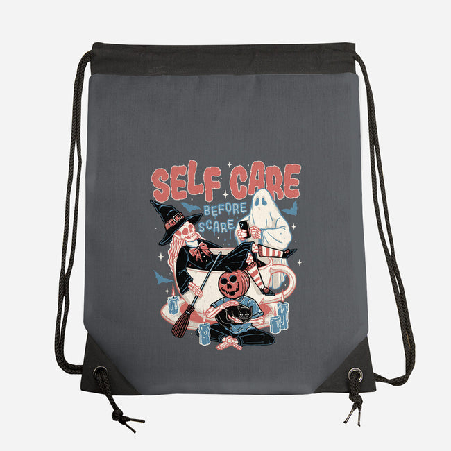 Self Care Scare Club-none drawstring bag-momma_gorilla