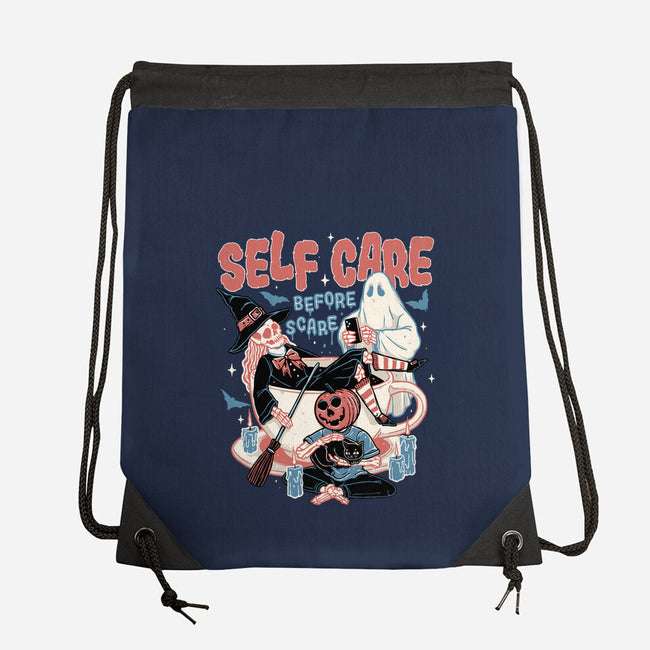 Self Care Scare Club-none drawstring bag-momma_gorilla