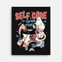 Self Care Scare Club-none stretched canvas-momma_gorilla