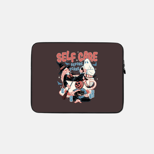 Self Care Scare Club-none zippered laptop sleeve-momma_gorilla