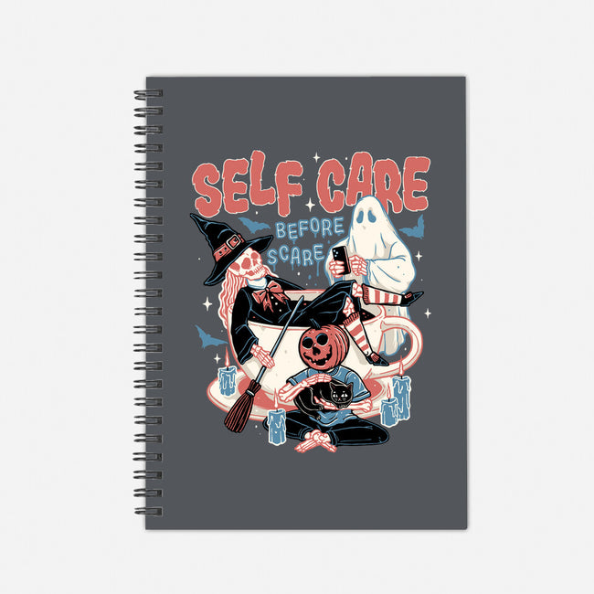 Self Care Scare Club-none dot grid notebook-momma_gorilla