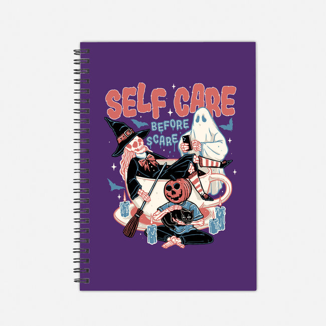 Self Care Scare Club-none dot grid notebook-momma_gorilla