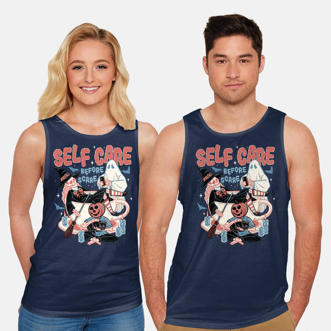 Self Care Scare Club-unisex basic tank-momma_gorilla