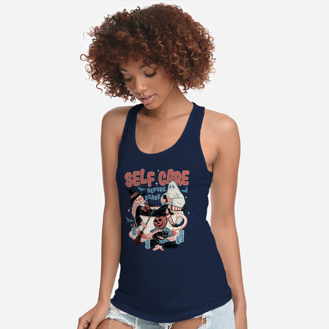 Self Care Scare Club-womens racerback tank-momma_gorilla