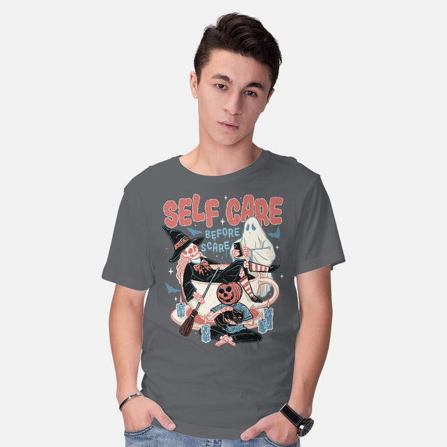 Self Care Scare Club-mens basic tee-momma_gorilla