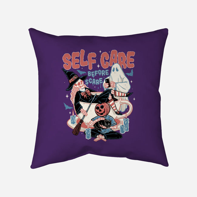 Self Care Scare Club-none removable cover throw pillow-momma_gorilla