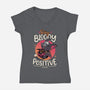 Stay Bloody Positive-womens v-neck tee-Snouleaf