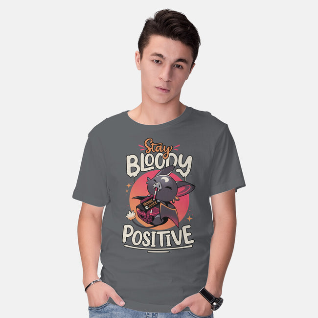 Stay Bloody Positive-mens basic tee-Snouleaf