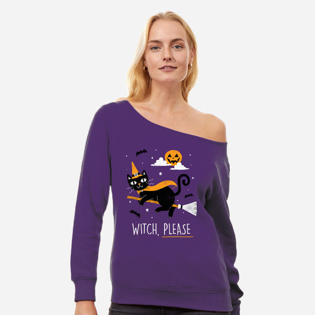 Witch Pls-womens off shoulder sweatshirt-paulagarcia