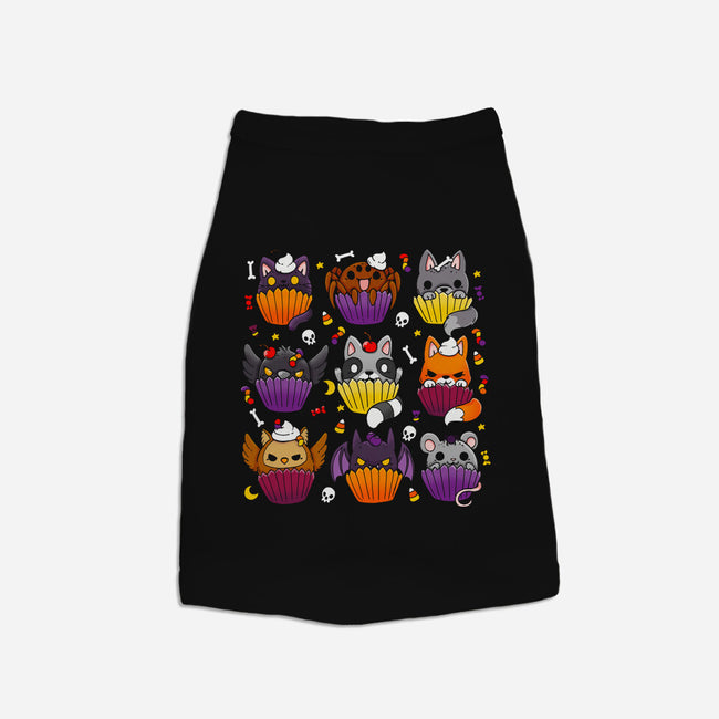 Halloween Muffins-cat basic pet tank-Vallina84