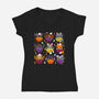 Halloween Muffins-womens v-neck tee-Vallina84