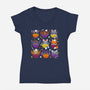Halloween Muffins-womens v-neck tee-Vallina84
