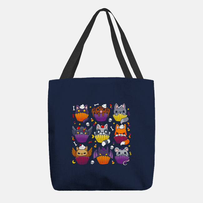 Halloween Muffins-none basic tote bag-Vallina84