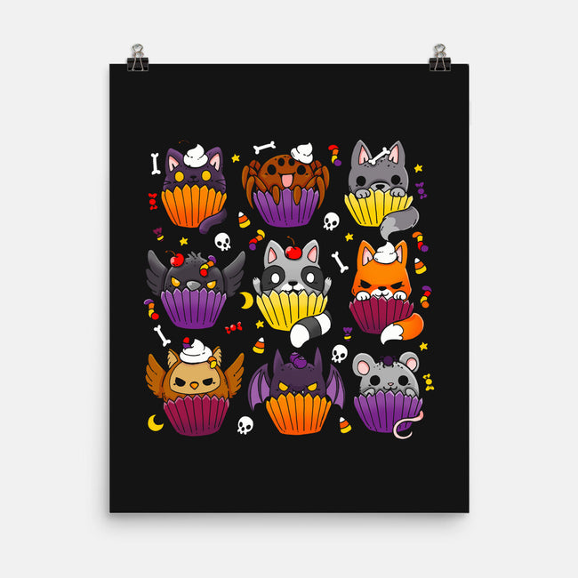 Halloween Muffins-none matte poster-Vallina84