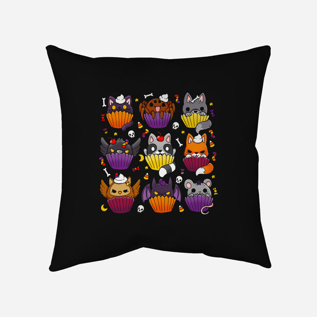 Halloween Muffins-none removable cover throw pillow-Vallina84