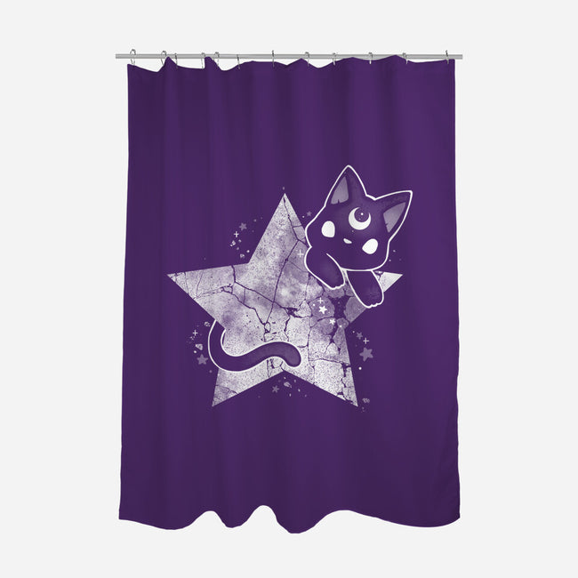 Kitten Star-none polyester shower curtain-Vallina84