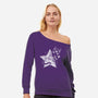 Kitten Star-womens off shoulder sweatshirt-Vallina84