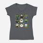 Horror Saur-womens v-neck tee-Vallina84