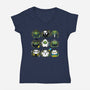 Horror Saur-womens v-neck tee-Vallina84
